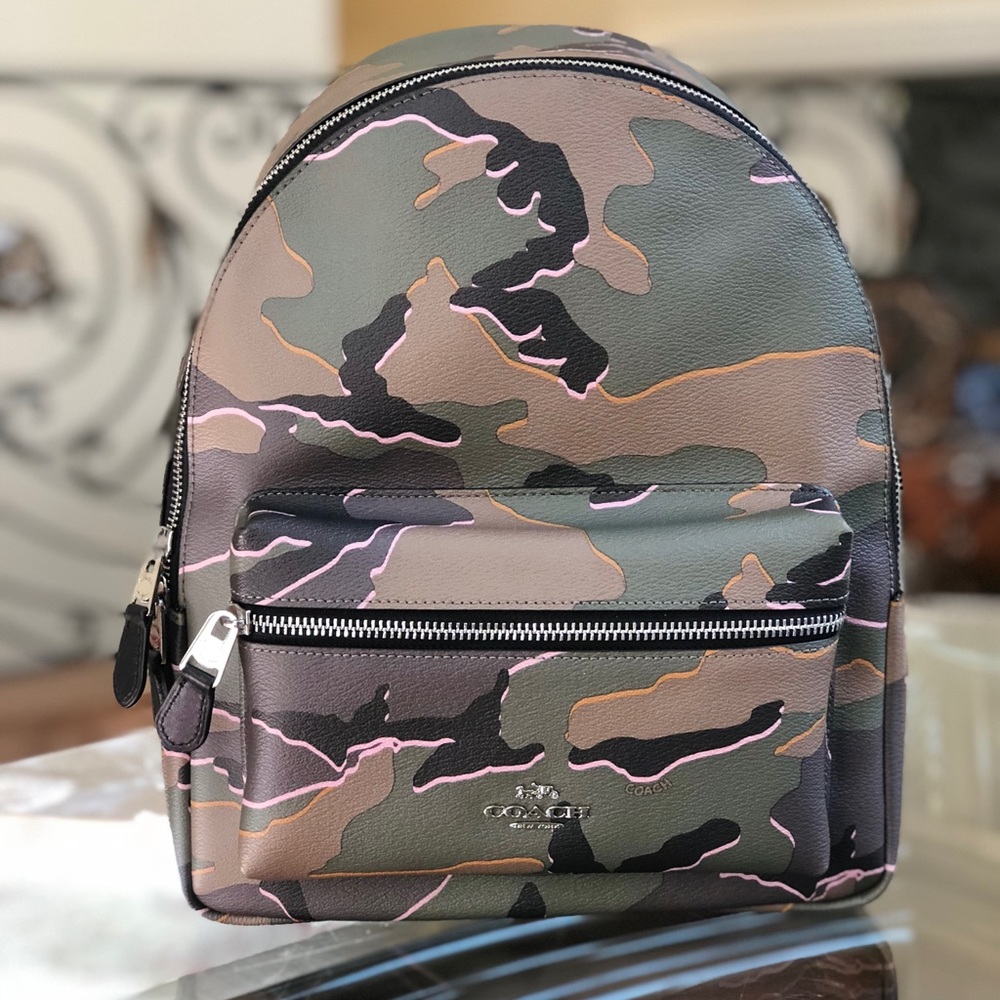2pcs Coach Army/Camo MD Charlie Backpack+Wallet - Picture 4 of 8